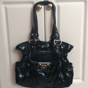 Blue black handbag